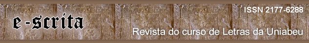 Banner da E-scrita, Revista do Curso de Letras da Uniabeu